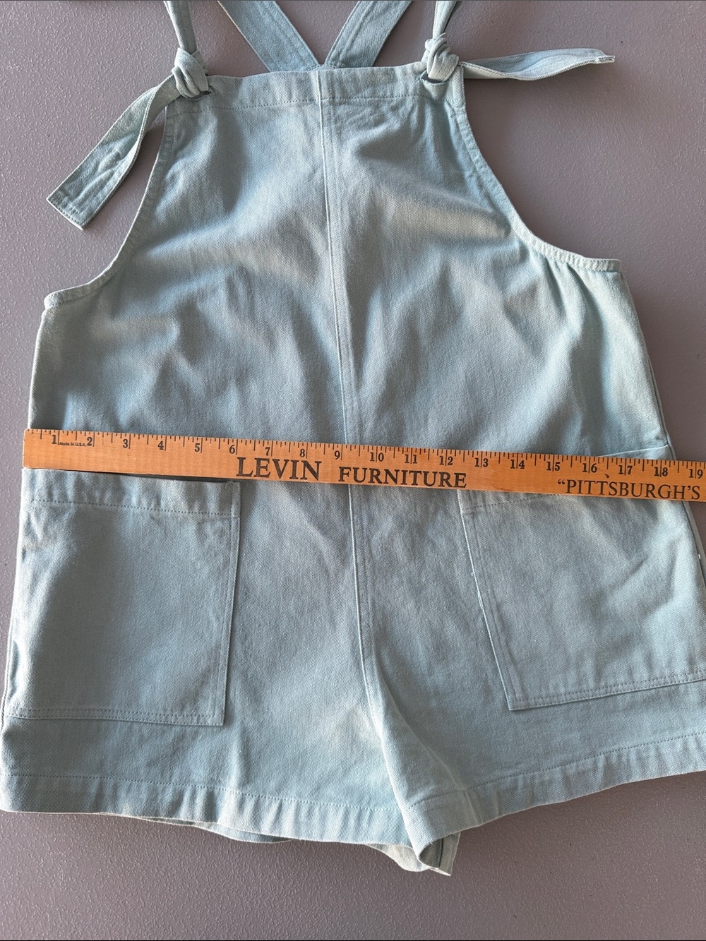 Anrabess Cyan Tie Knot Straps with Front Pockets Romper in Sage Green Size Smal - Picture 11 of 14